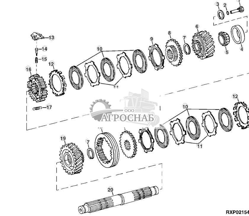 Countershaft (Front Low) (24-Speed PowrSync™) 